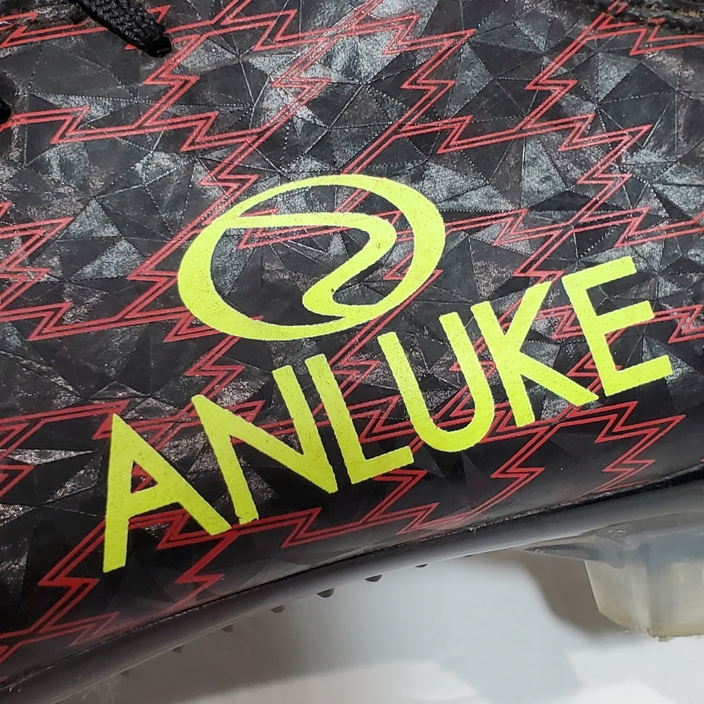 Anluke Fit Collar Black & Red Soccer Cleats Size 41 EUR 8 Men 9.5 Women NWOT - Picture 10 of 13